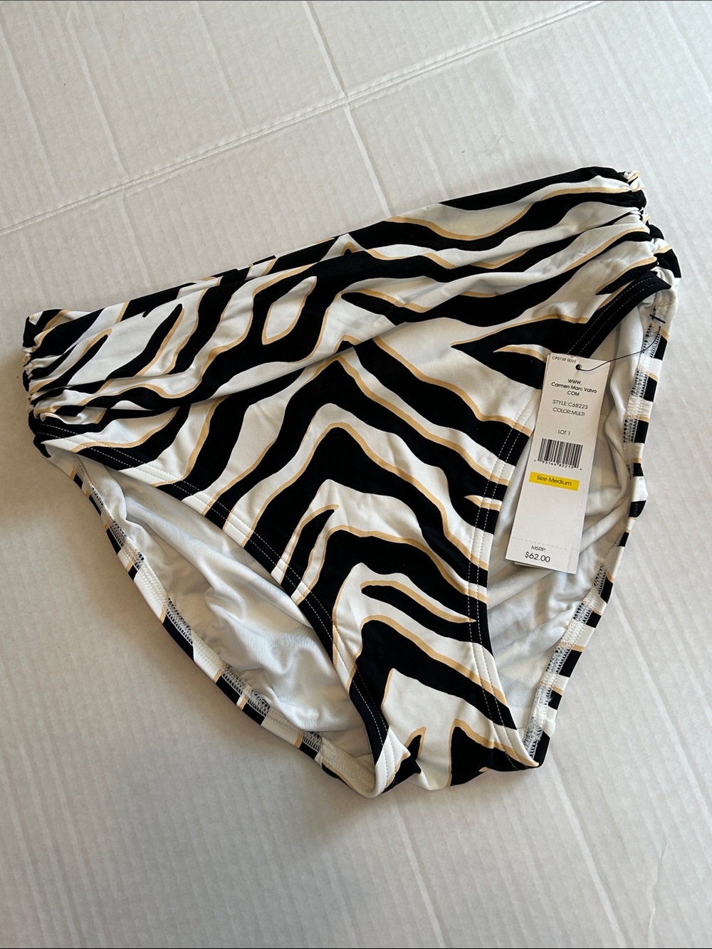 Carmen Marc Valvo NWT High-Waist Bikini Bottoms.  Size medium